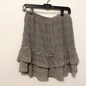 Leopard flowy skirt